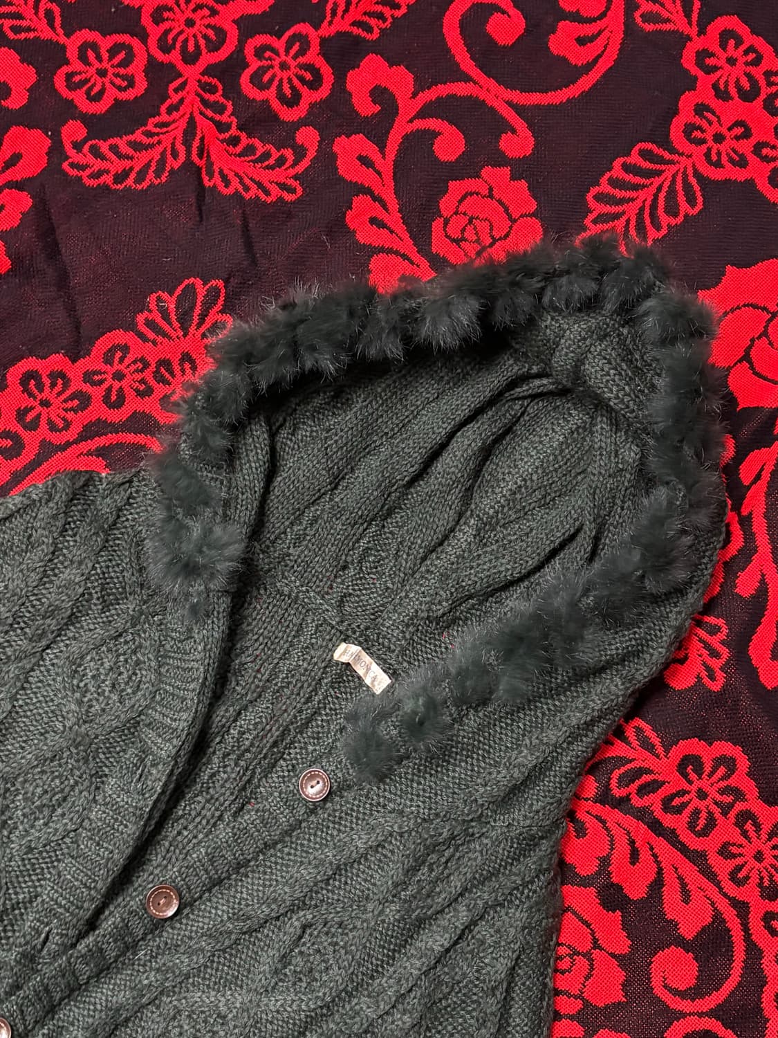 Fairy grunge fur hood knit 상품이미지4