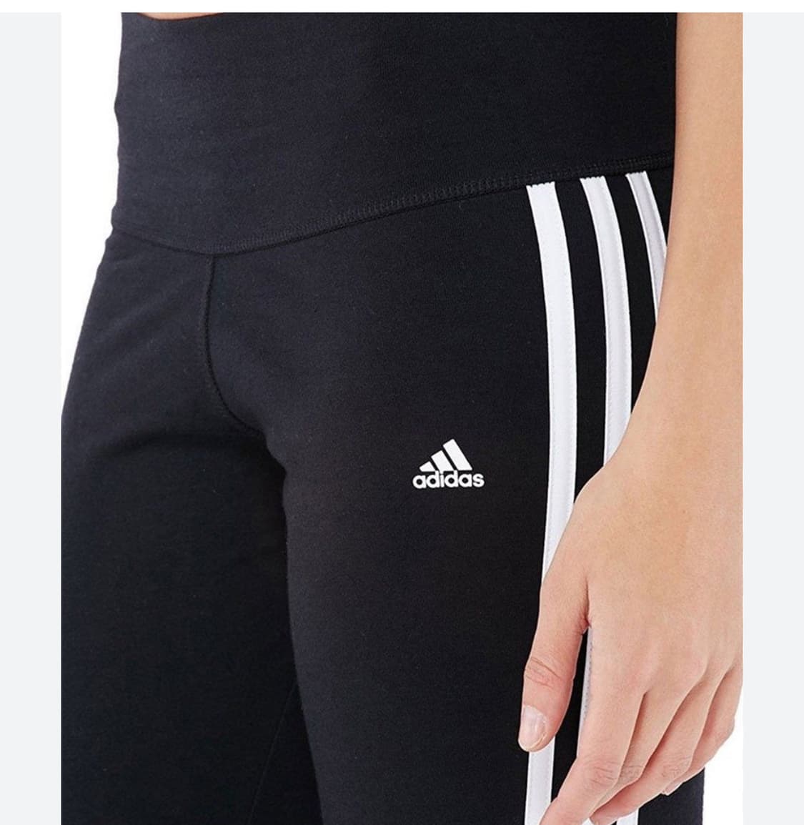 [L] adidas 아디다스 우먼즈 검/흰 레깅스 상품이미지6