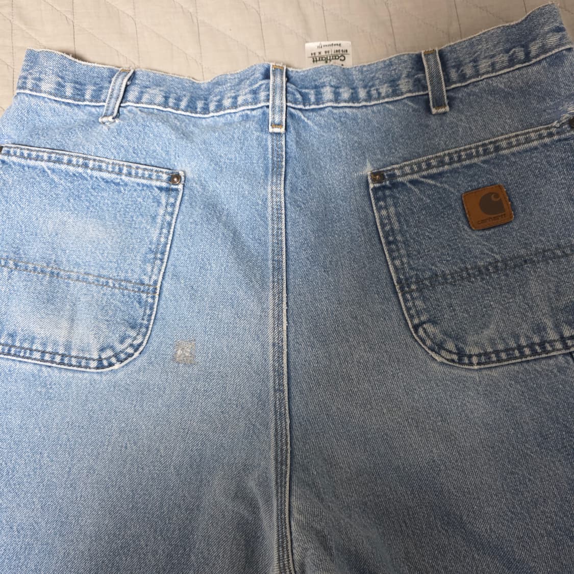 [38X34] 00s 빈티지 칼하트 더블니 B73 DST 데님팬츠 B-8 상품이미지7
