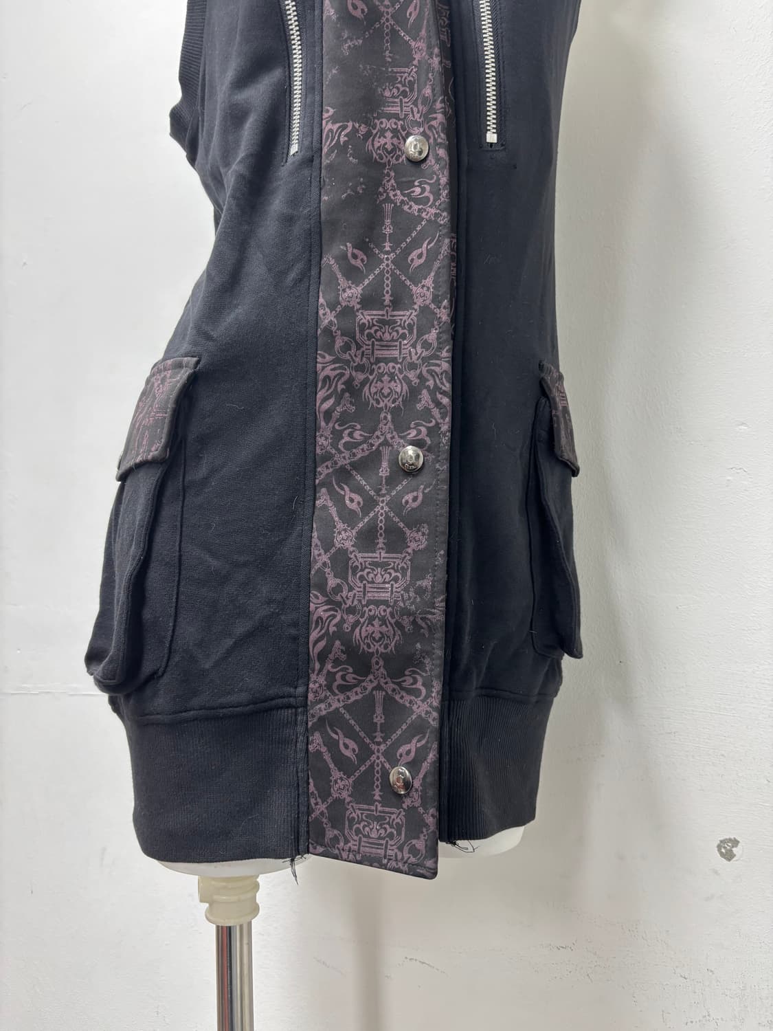 [Nine]00’s Gothic Print Hoodie Vest 상품이미지6