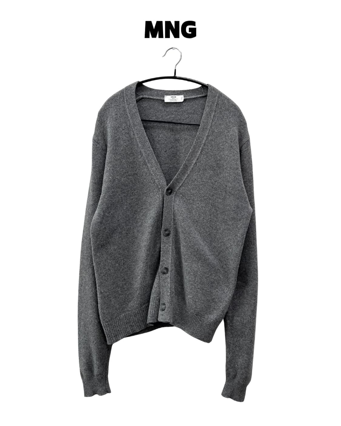 (L) MNG 남성 울캐시미어 가디건 그레이 상품이미지1