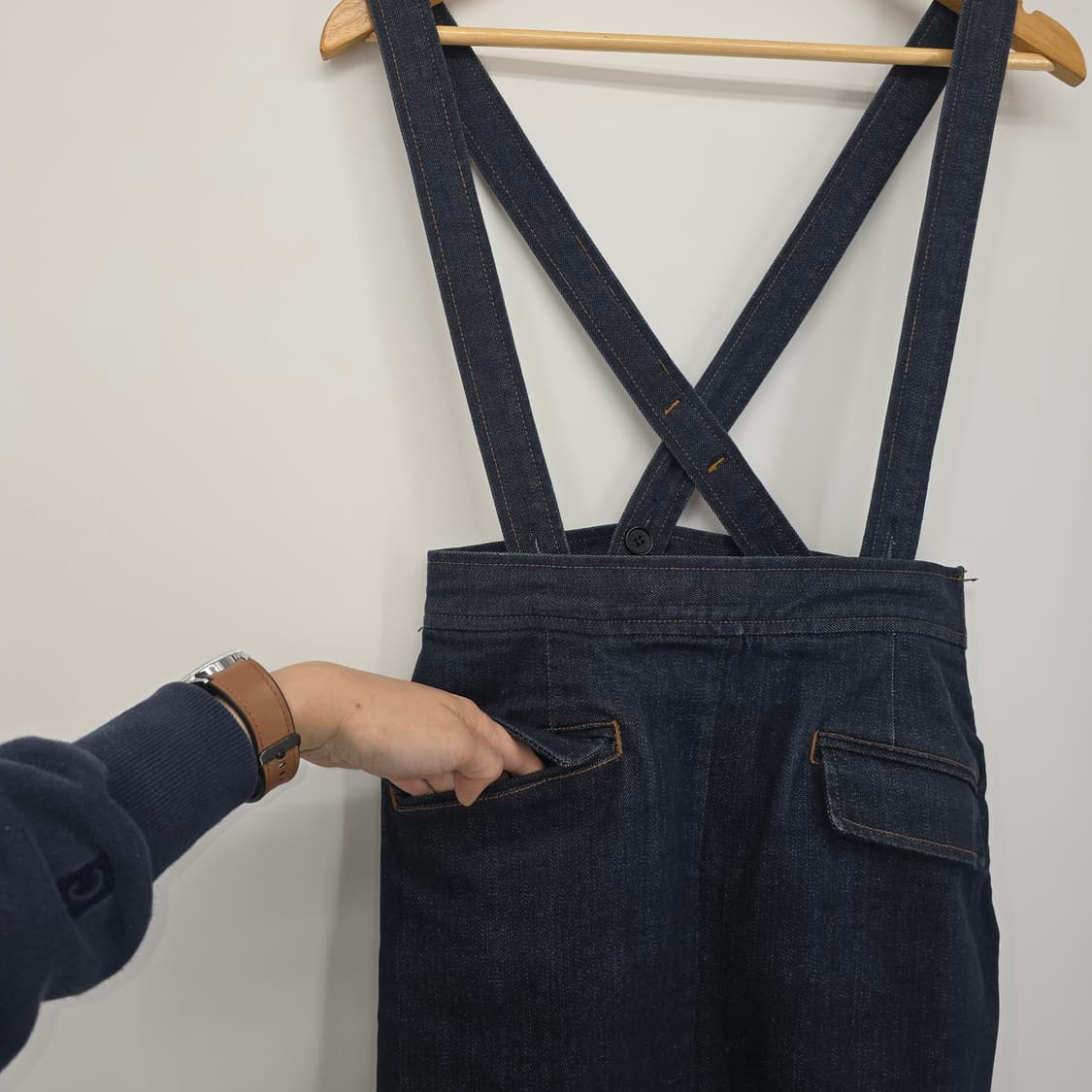 IENA SLOBE 데님 멜빵 스커트 상품이미지5