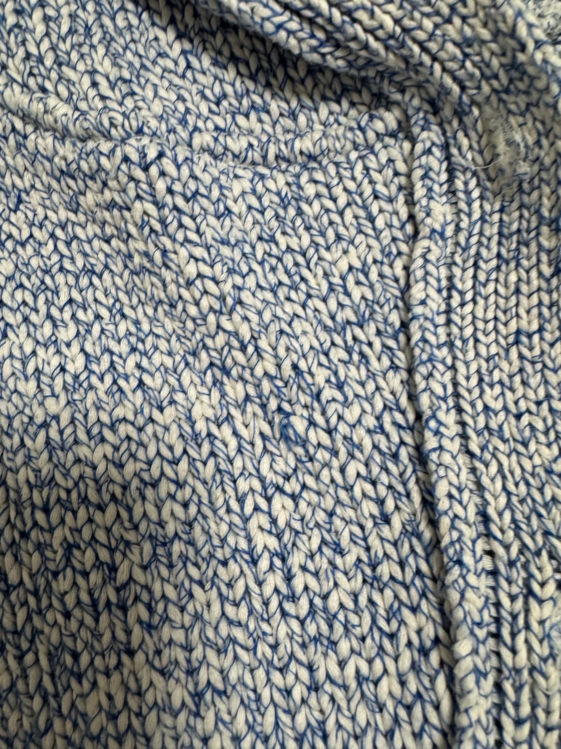 Leey diagnal hooded cardigan blue 상품이미지8