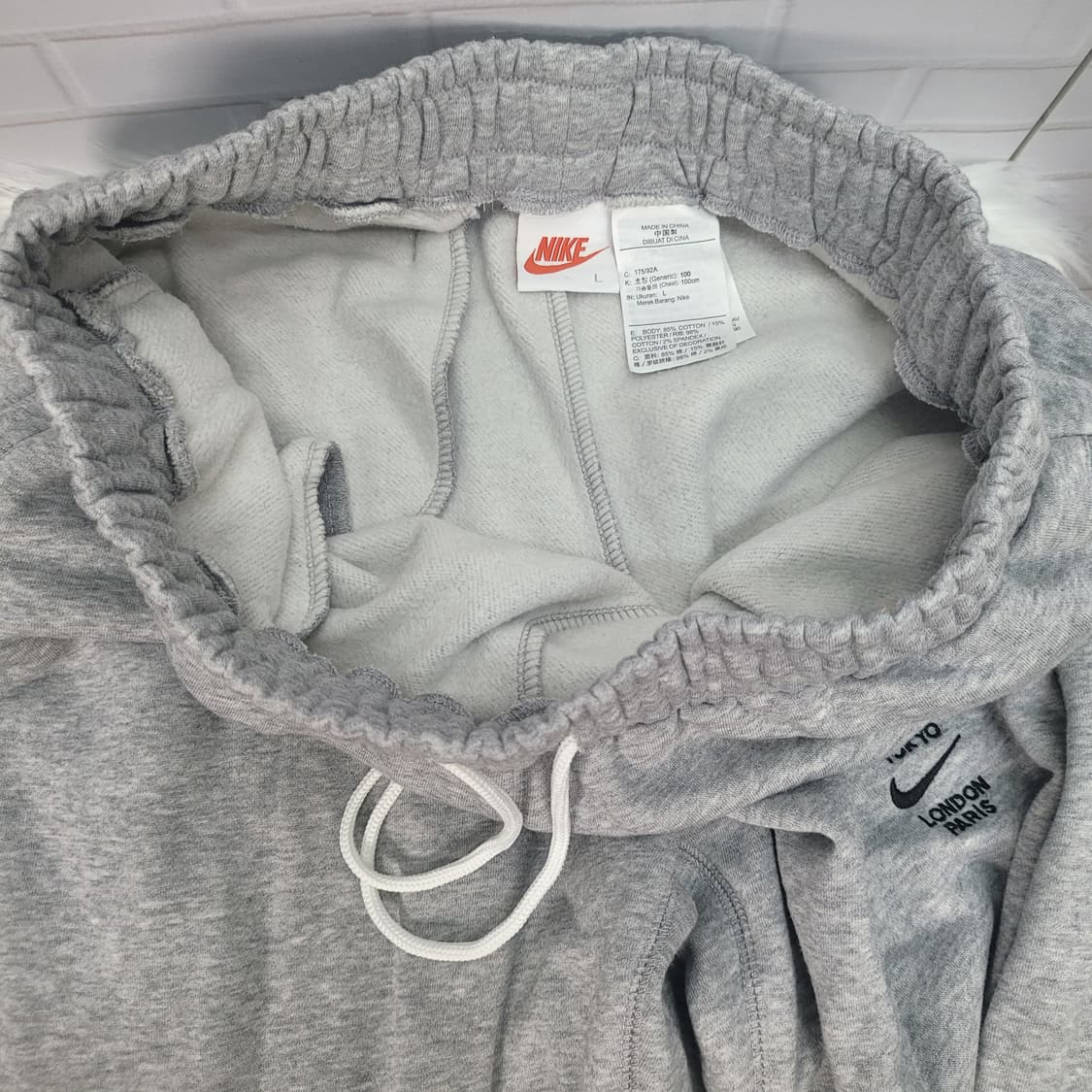 나이키 X 스투시 플리스 기모 팬츠 바지 헤더 100사이즈 새상품급 상품이미지8