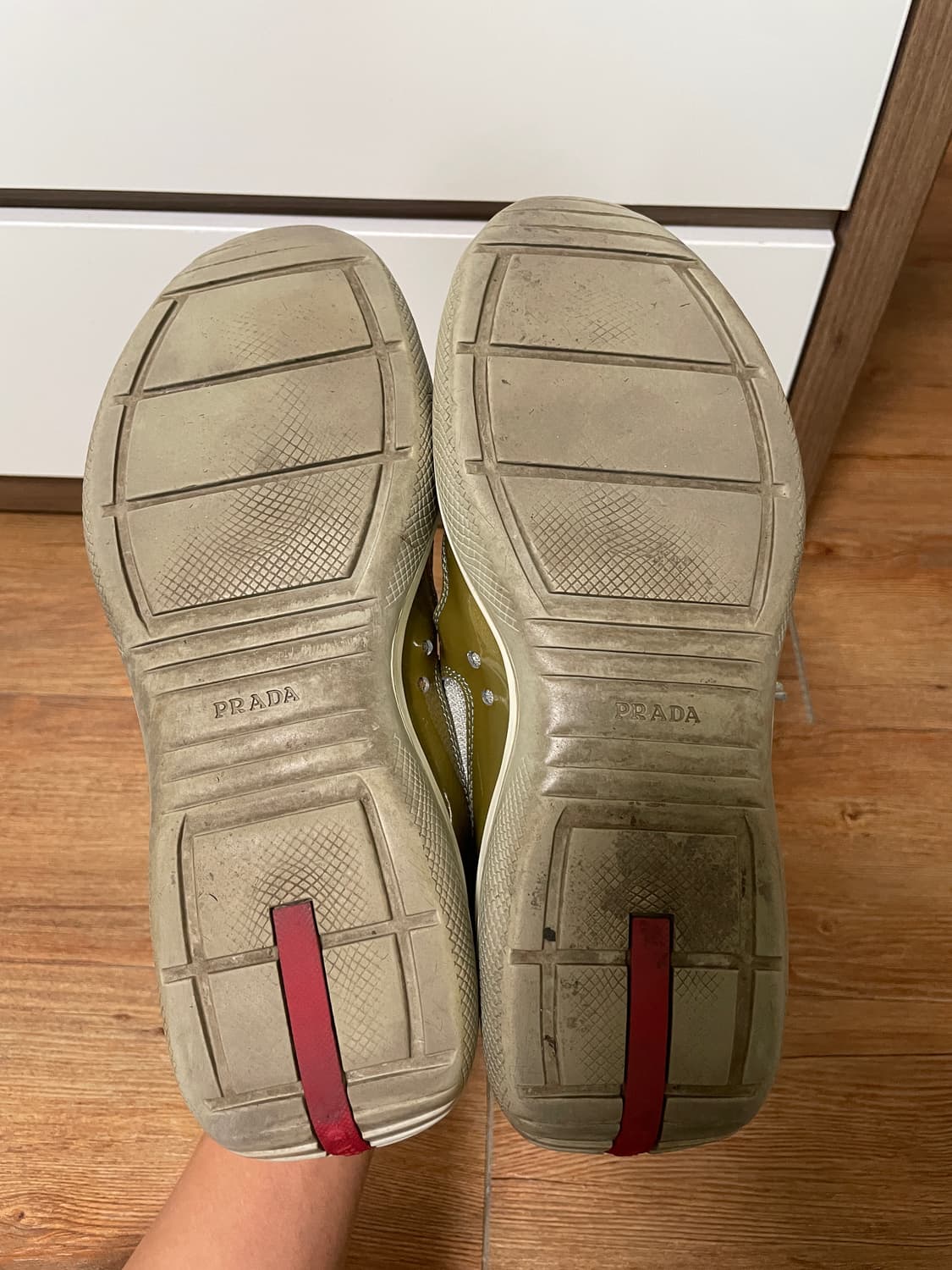 프라다 아메리카컵 올리브 그린 UK7.5 상품이미지6