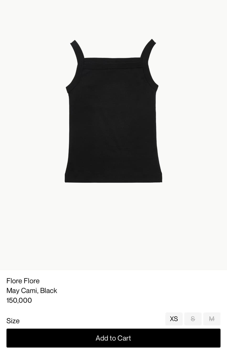 Flore flore may cami 슬리브리스 상품이미지1