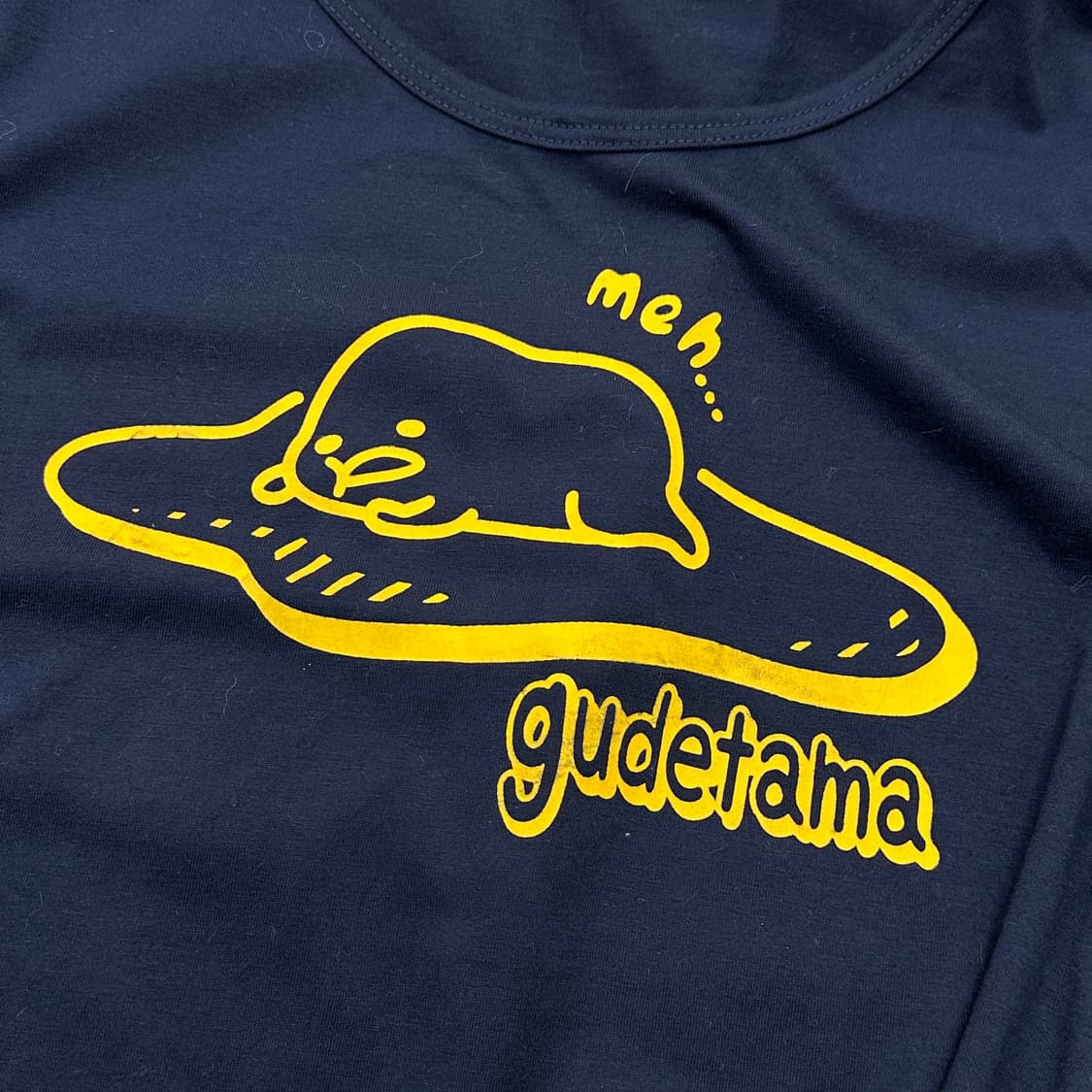 JPN 구데타마 프린팅 키치 슬림핏 네이비 캐릭터 반팔티셔츠  상품이미지3