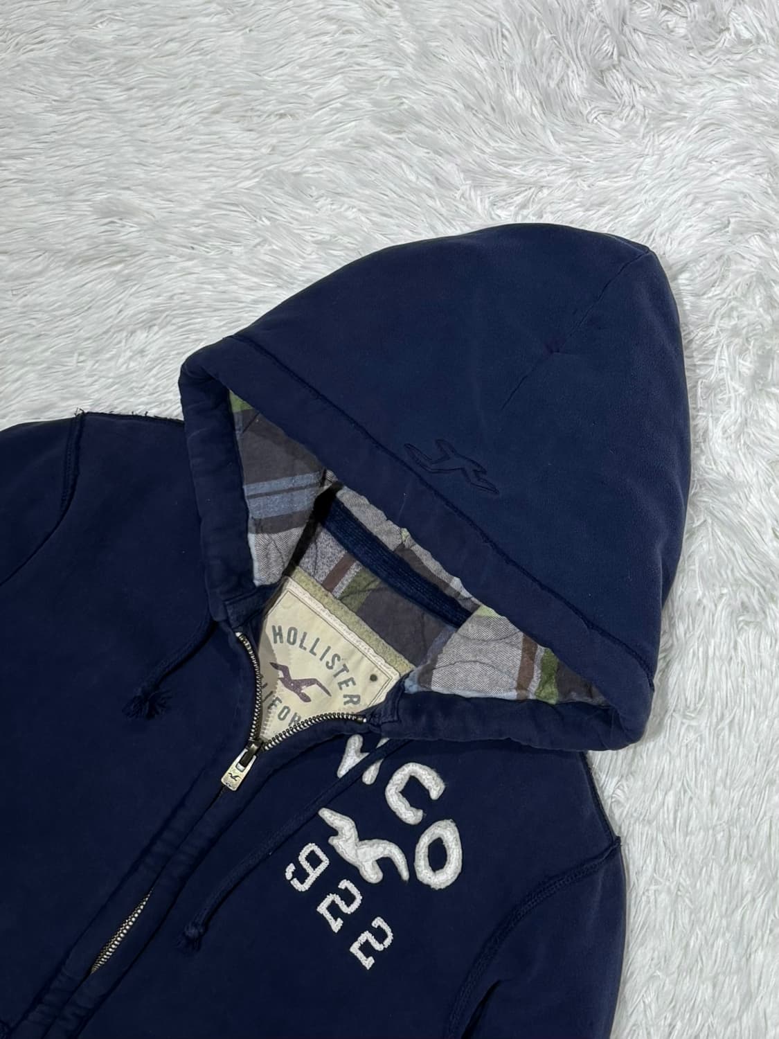 홀리스터 네이비 헤비스웻 후드집업 상품이미지5