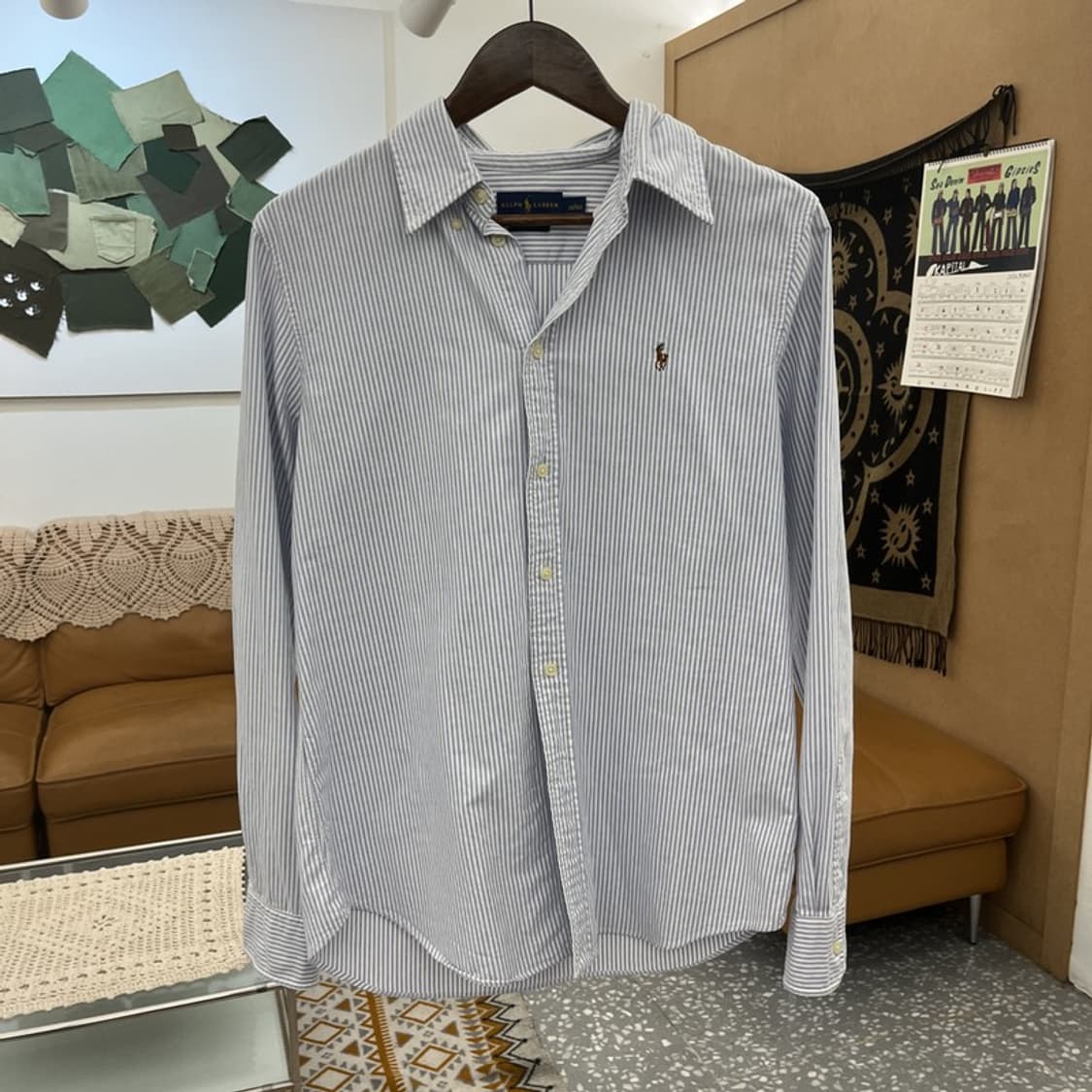 폴로 랄프로렌 빈티지 캐주얼 스트라이프 옥스포드 셔츠 L C11076 상품이미지3