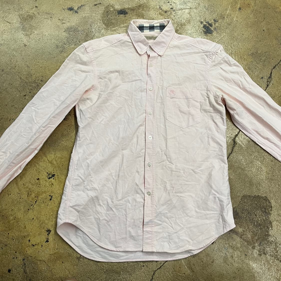 [정품/M] 버버리 핑크 남방 셔츠 b8 상품이미지3