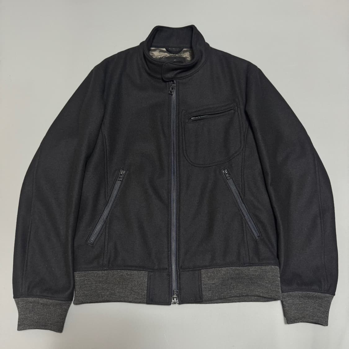 뷰티앤유스 united arrows 블랙컬러 울 나일론 혼방 헤링턴 자켓 상품이미지6