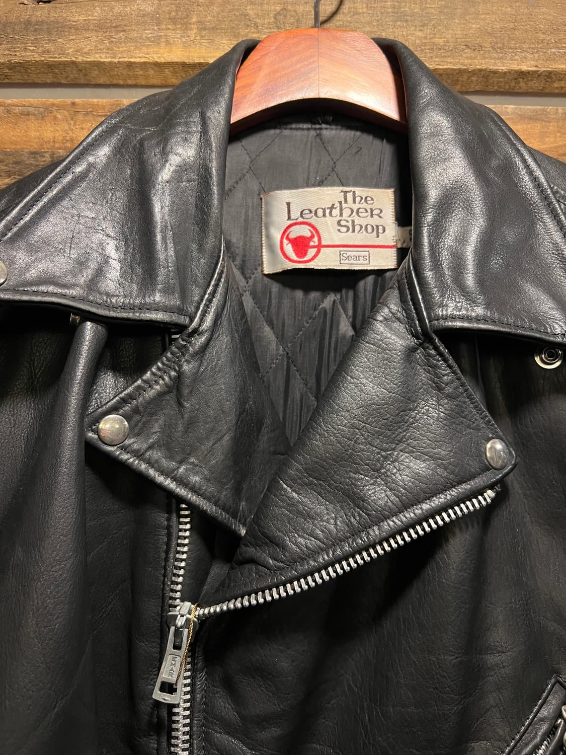 [XL]80's Sears USA 시어스 레더 샵 라이더 자켓 상품이미지3