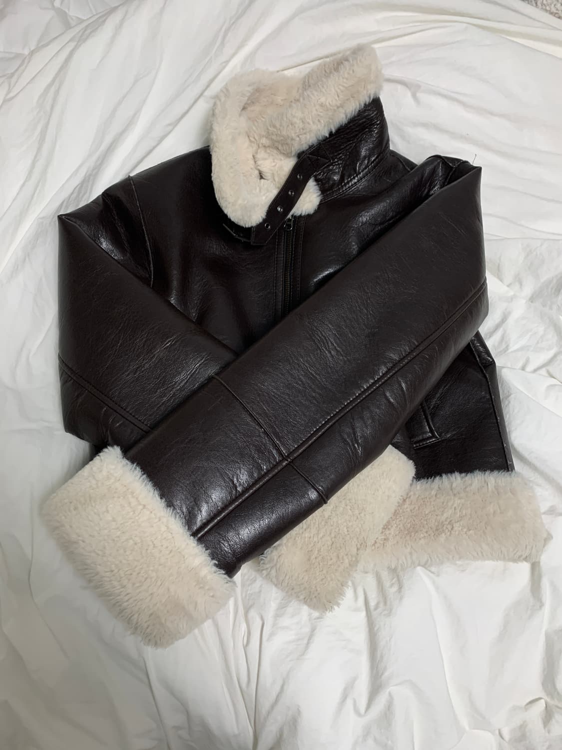 보헴서 무스탕 다크 브라운 상품이미지3