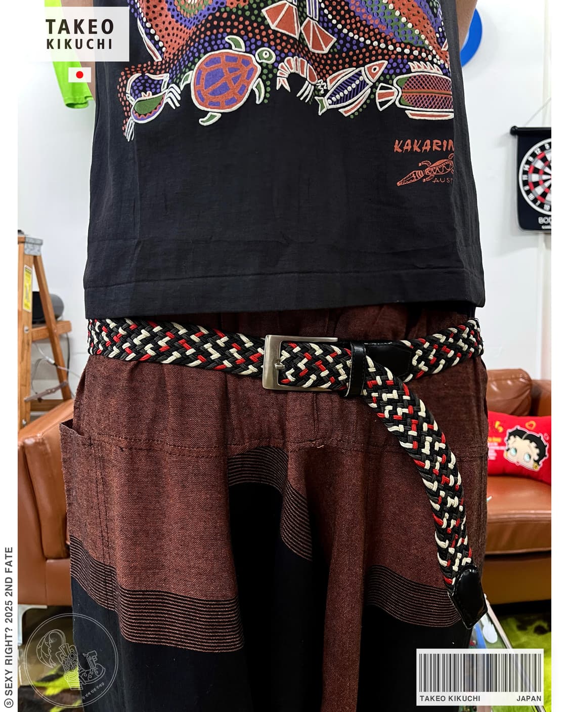 TAKEO KIKUCHI Vintage Woven Long Belt 상품이미지1