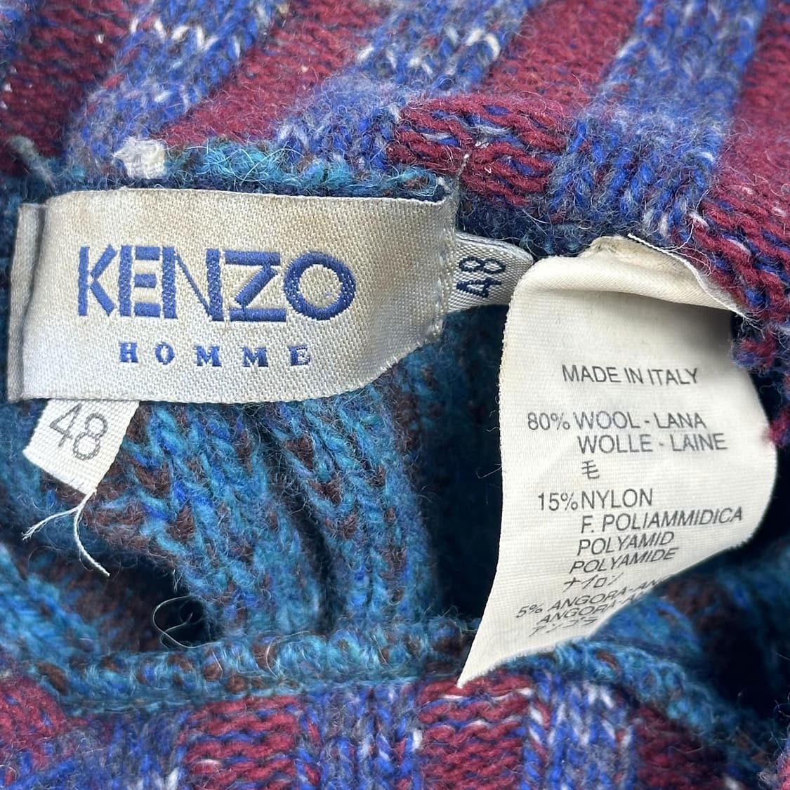 KENZO 겐조 클래식 모크넥 케이블 니트 L 상품이미지5