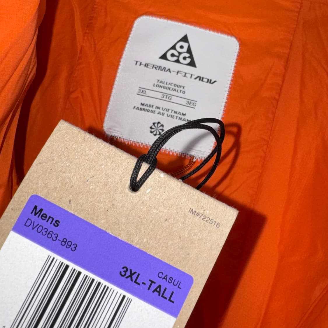 나이키 acg 써마핏 adv 로프드도프 자켓 캠프파이어 오렌지 3XL 상품이미지6