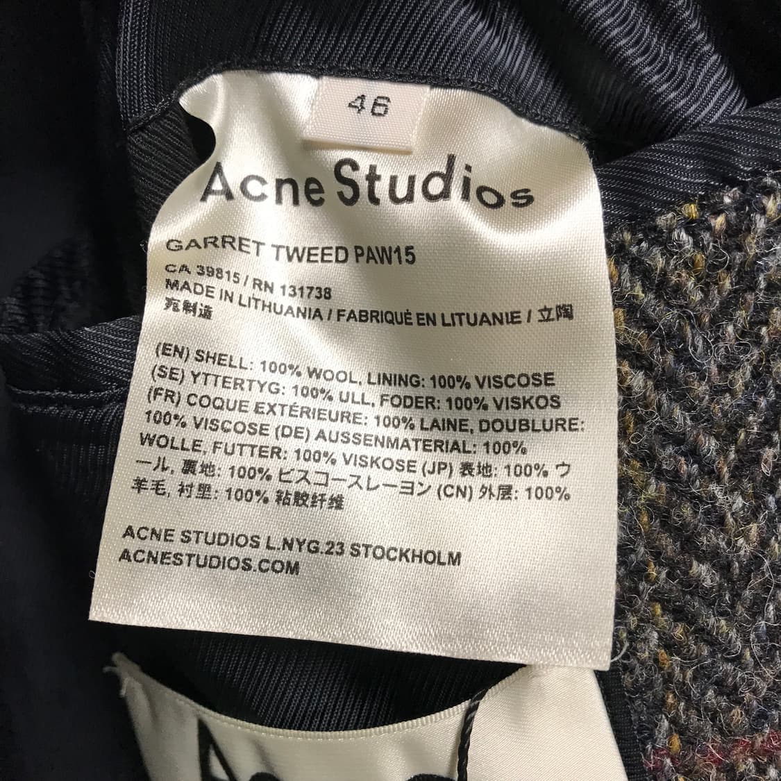 아크네스튜디오 롱 코트 46 상품이미지5