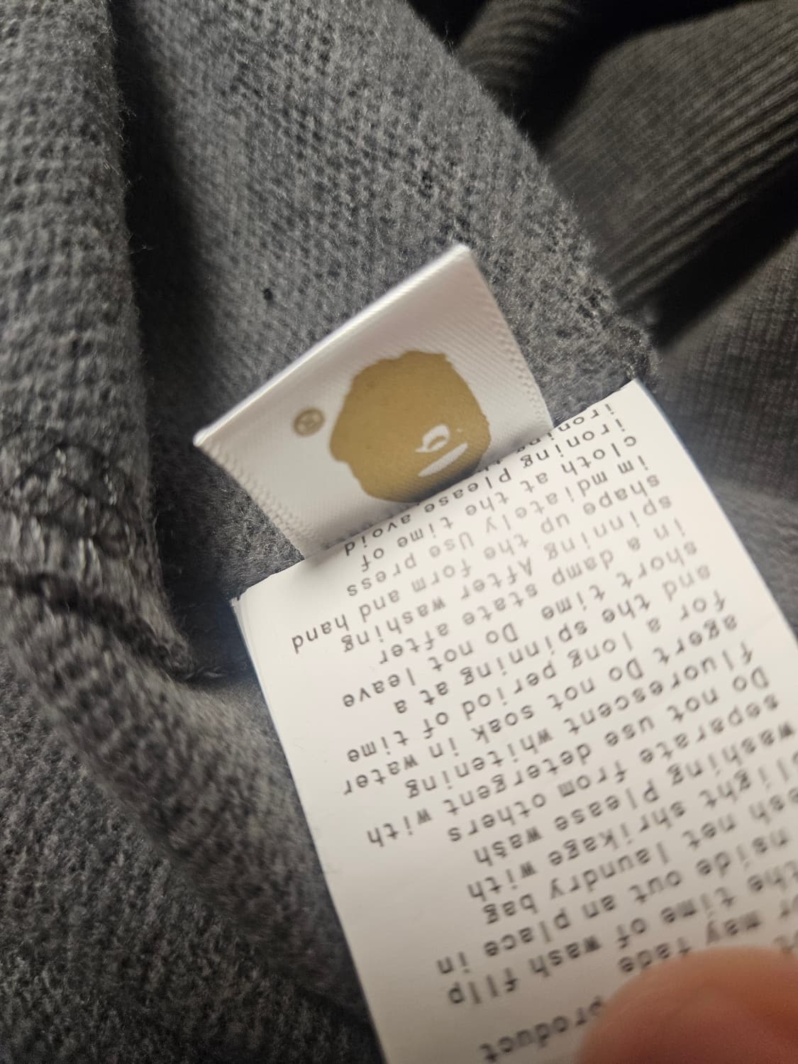 Grey bape hood zip up 상품이미지6