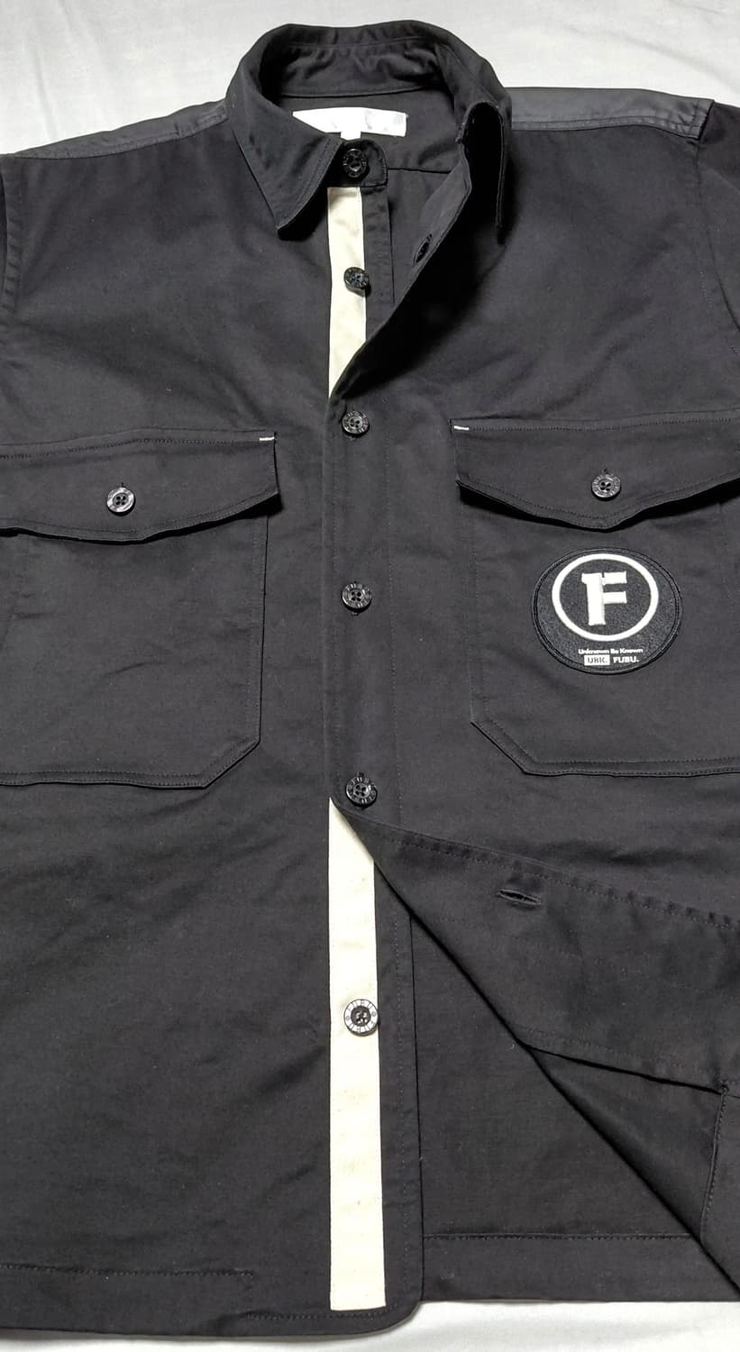 [M] FUBU 푸부 헤리티지 테크니컬 워크 셔츠 (블랙/패치 디테일) 상품이미지1