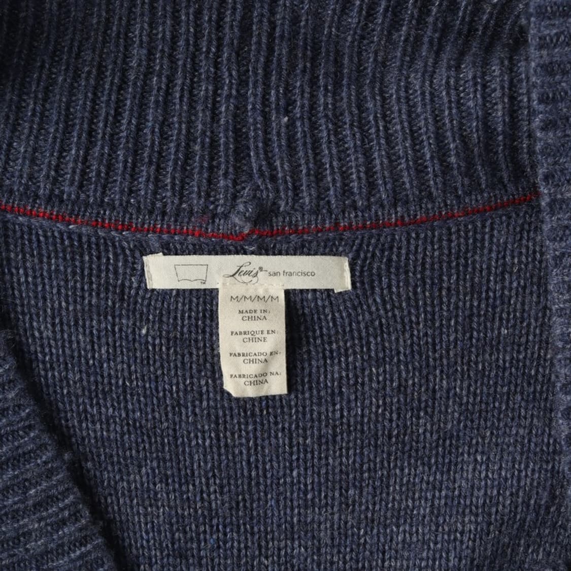 리바이스 네이비 에스닉 패턴 숄카라 가디건 M 상품이미지6