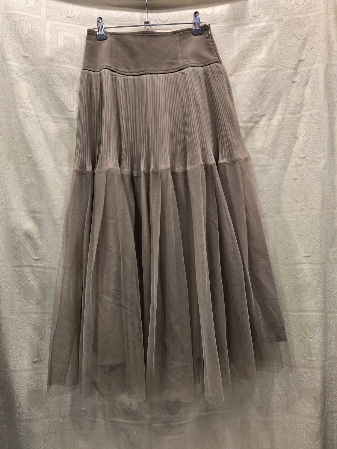 에고이스트 EGOSI 블루 스트라이프 레이스 롱 스커트 S(55) 상품이미지6