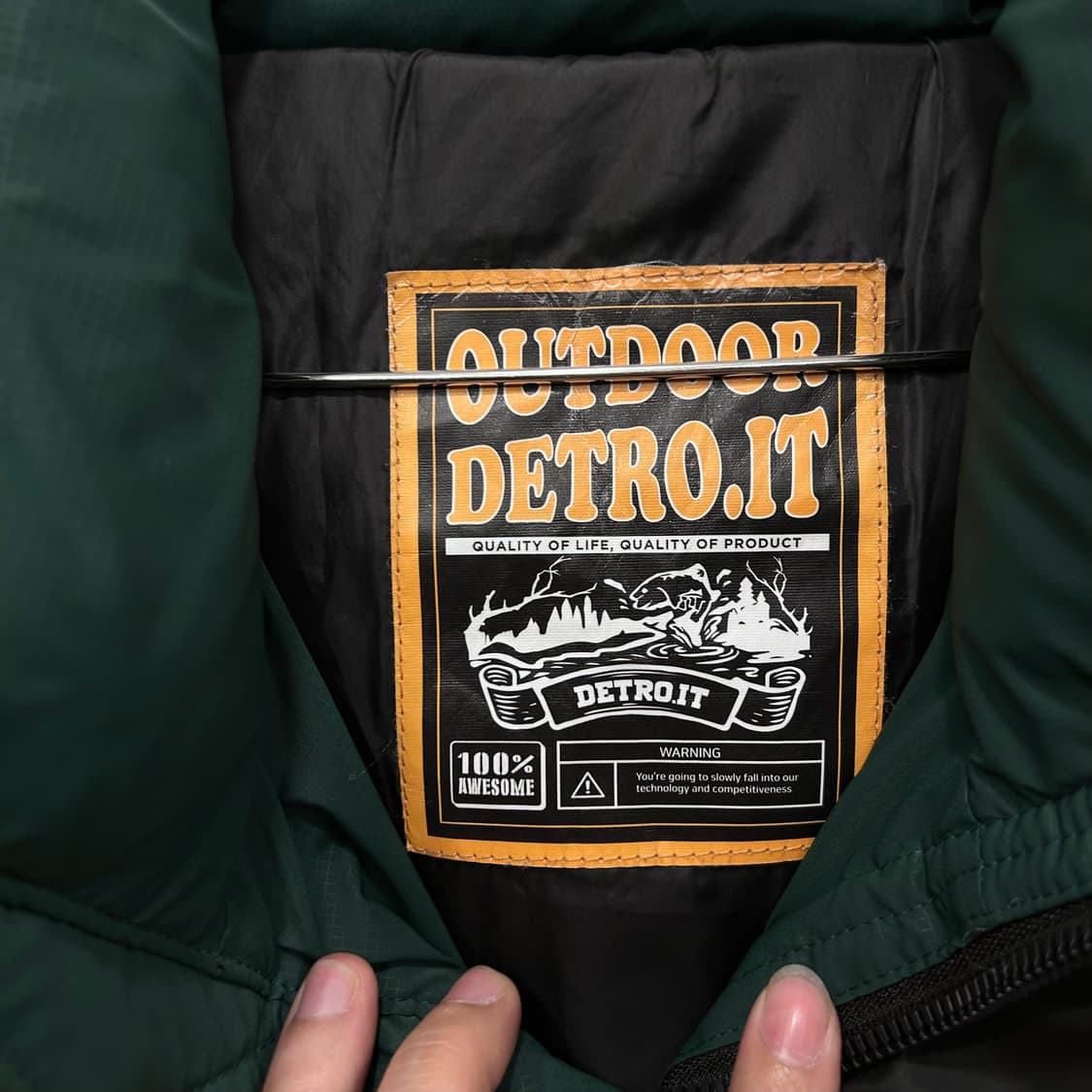 DETRO.IT 덕다운 무광 후디드 퀼팅 경량패딩 상품이미지3