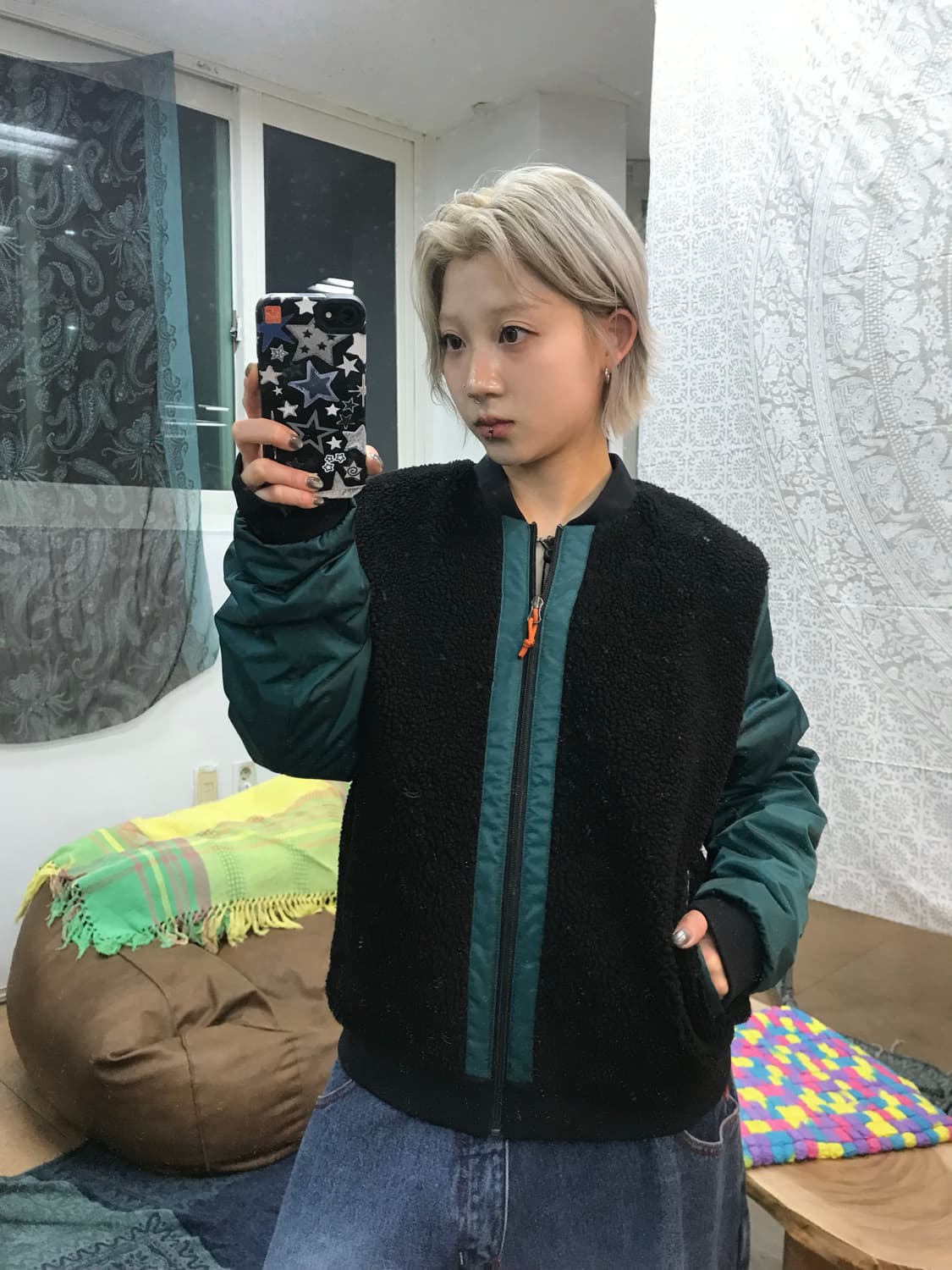 반스 스트릿 후리스 블루종 자켓  상품이미지1