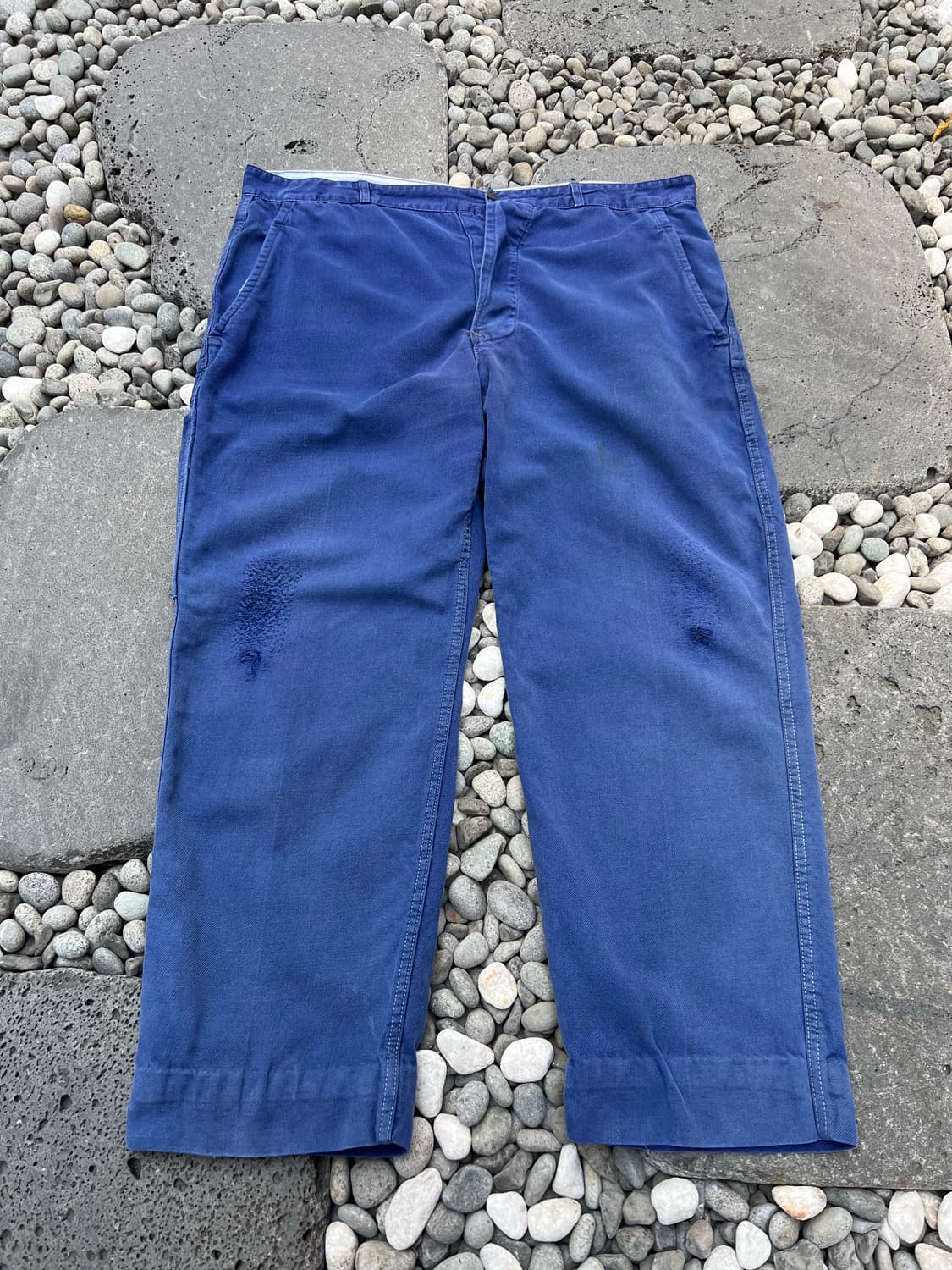 FADED BLUE REPAIR MARK OLD 빈티지프렌치워크팬츠 상품이미지1