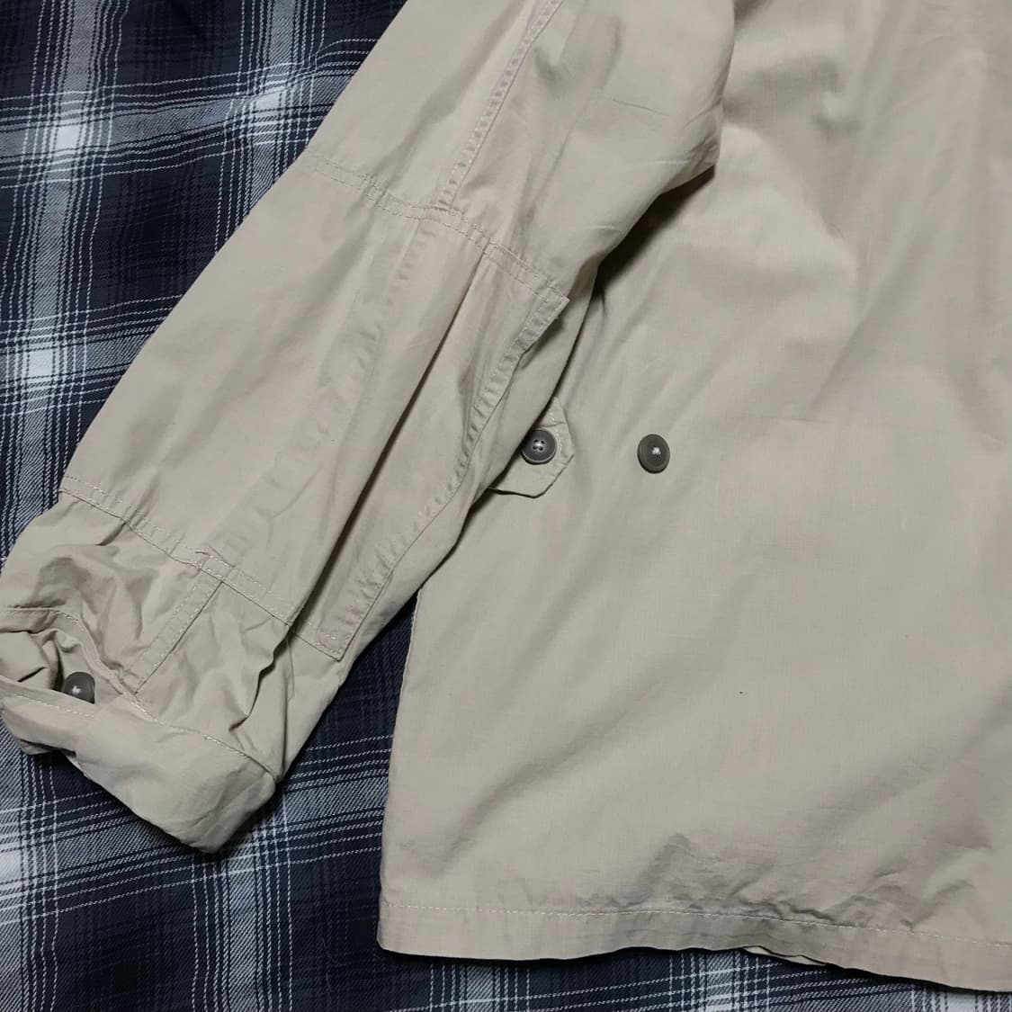 Gu 재팬 밀리터리 립스탑 bdu 셔츠 자켓 베이지 상품이미지6