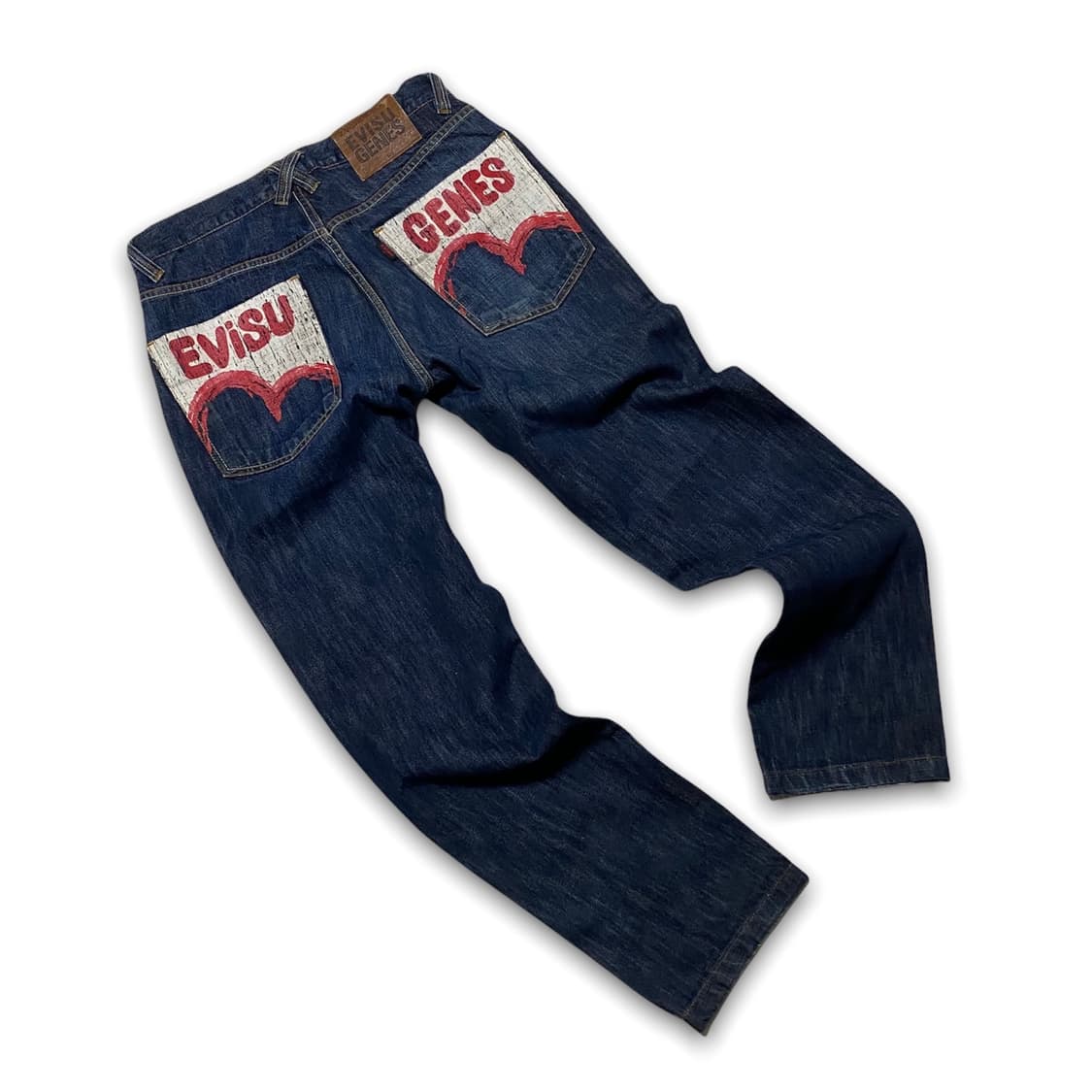 에비수 페인팅 포켓 데님 팬츠 상품이미지1