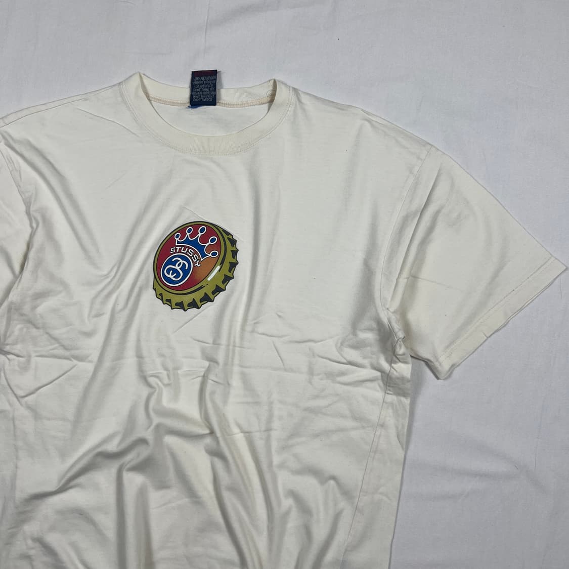 90‘s 스투시 stussy 크라운 병뚜껑 반팔티 상품이미지3