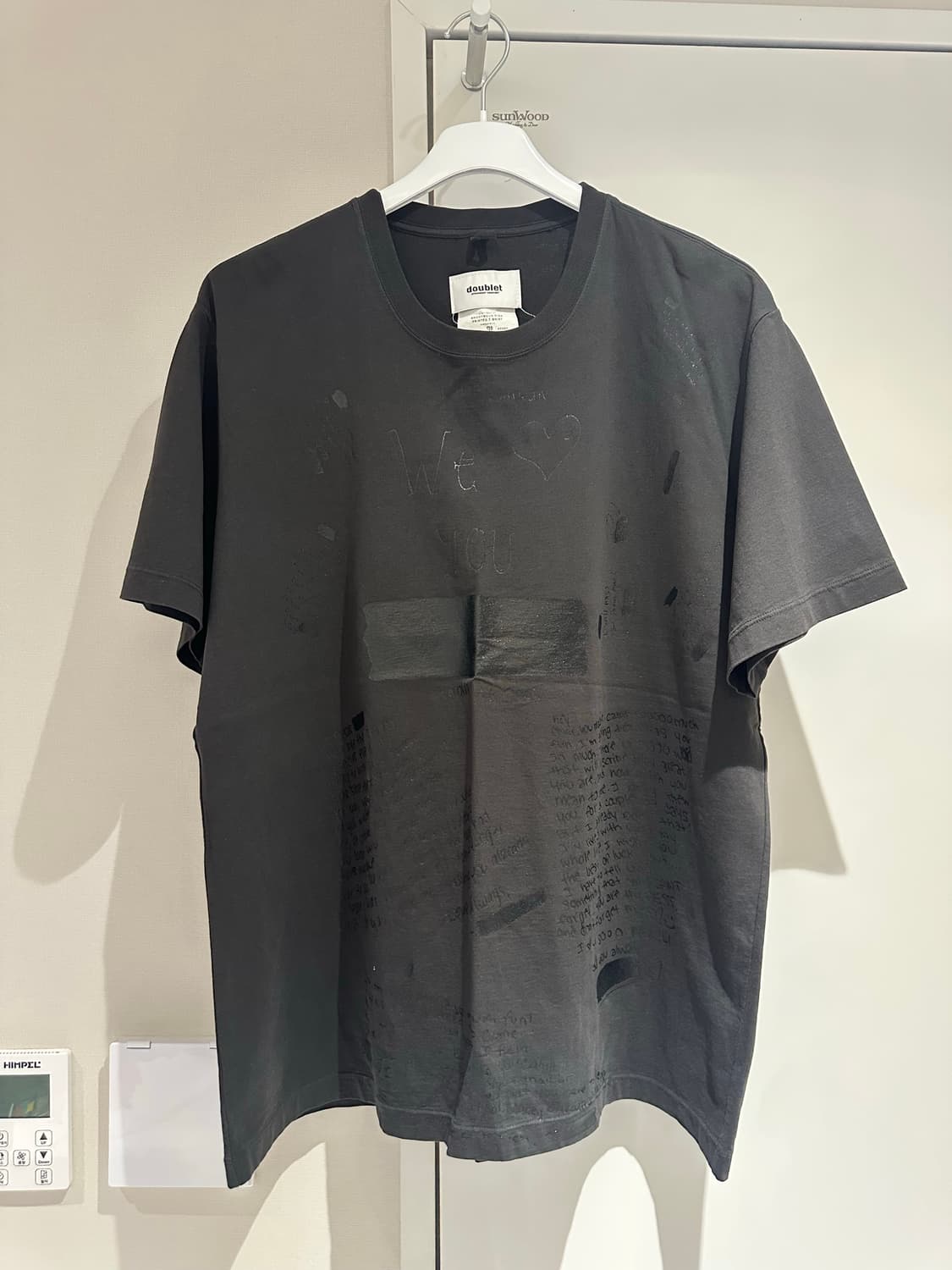 더블렛 사인 프린팅 티셔츠 M 상품이미지1