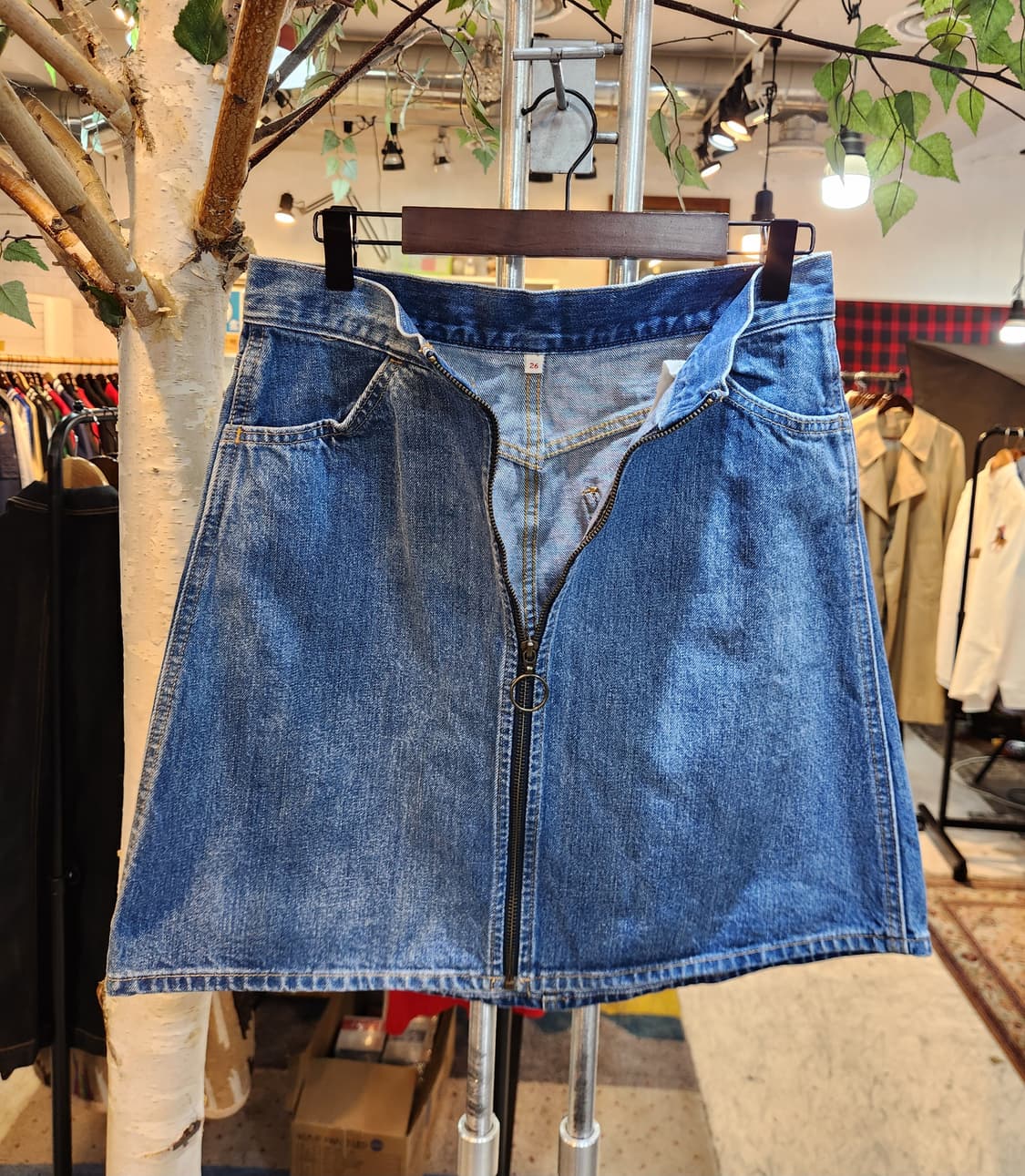 LEVIS 리바이스 지퍼 데님 스커트 상품이미지7