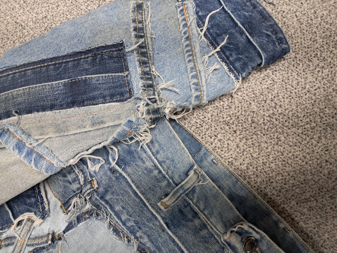 리바이스 데님패치워크 크롭자켓 상품이미지3