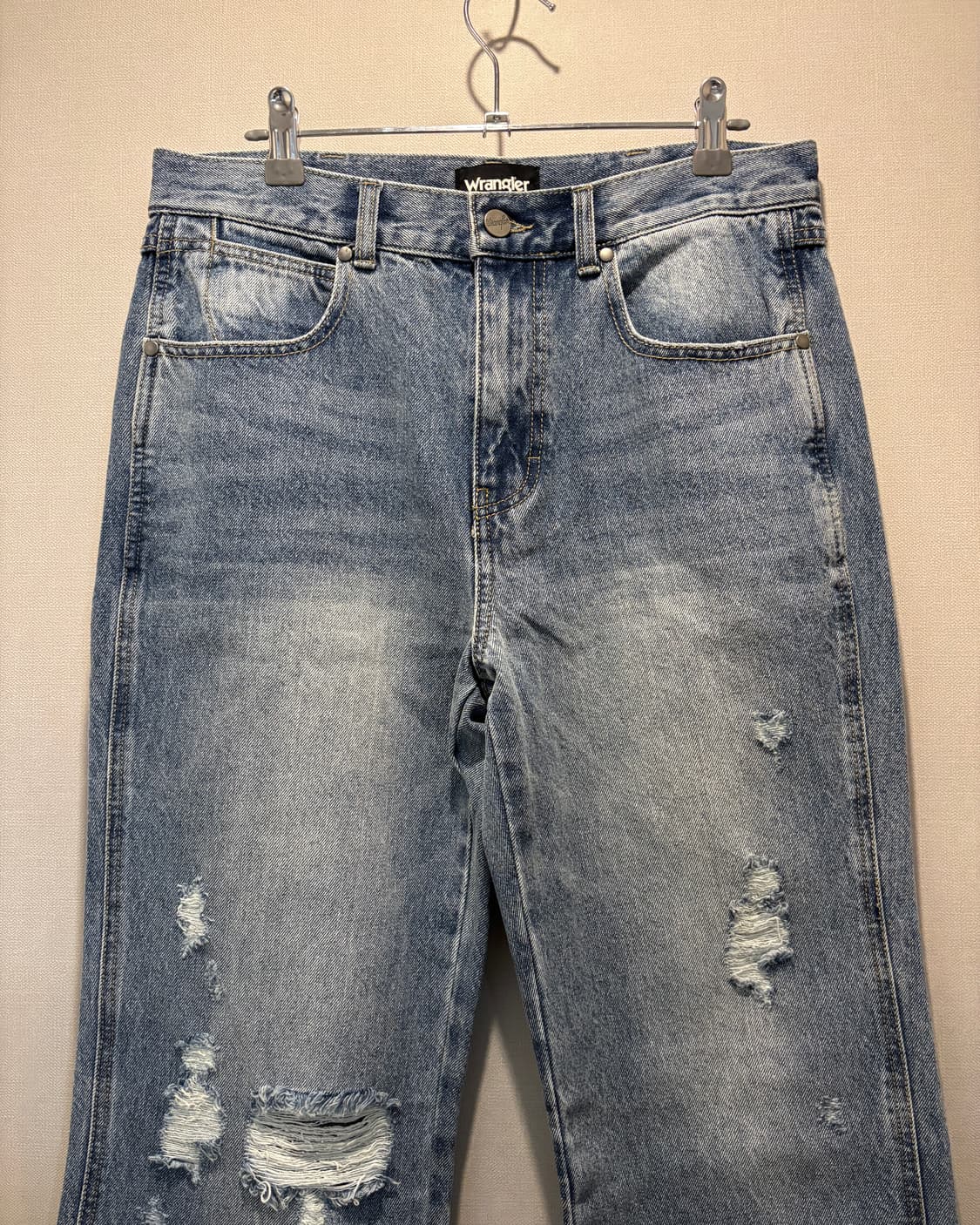 (30) 랭글러 플레어핏 호라이즌 디스트로이드 인디고 미디엄 부츠컷 상품이미지2