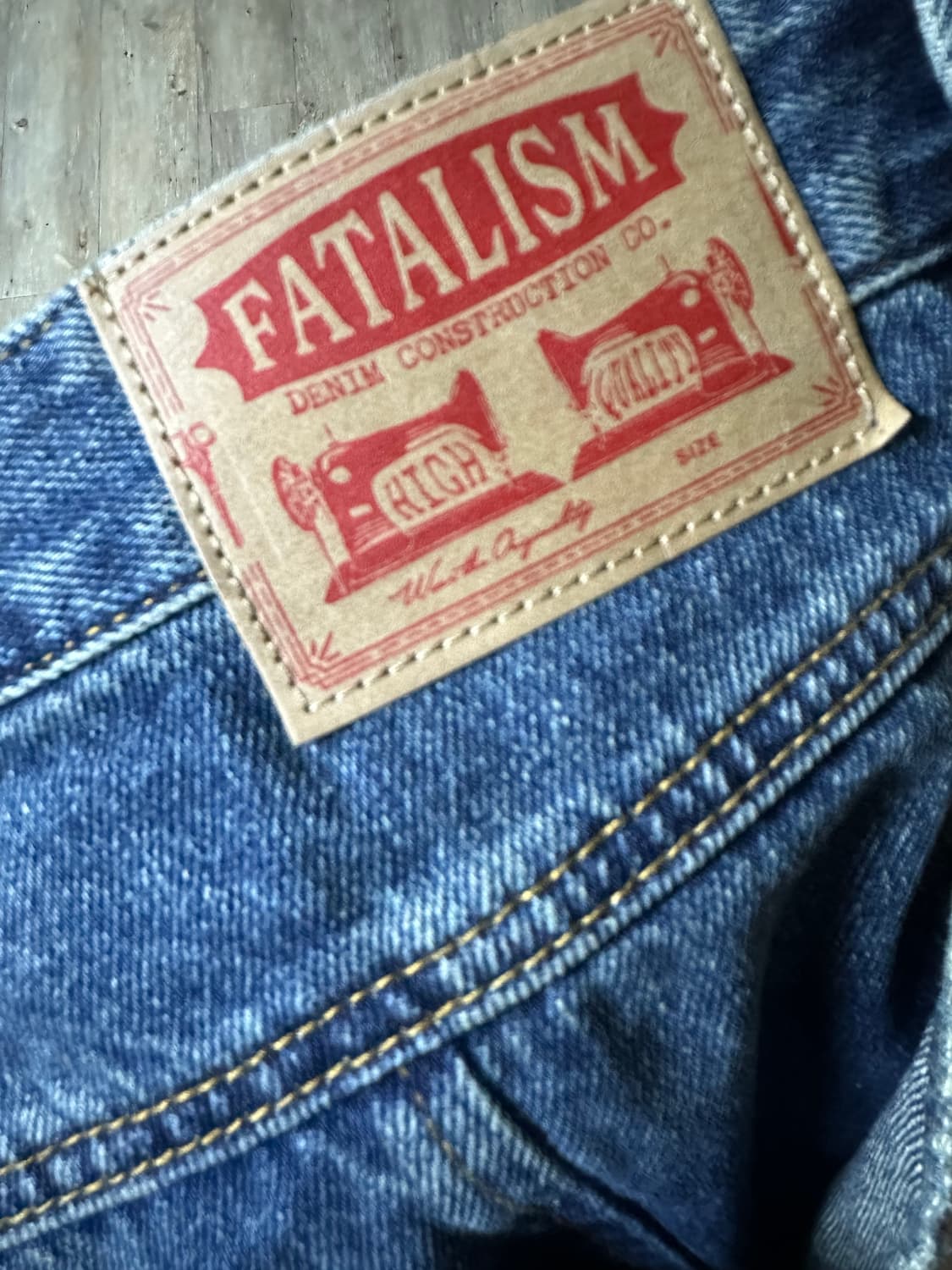 #0346 blue wave wide flare fit 46사이즈 상품이미지5