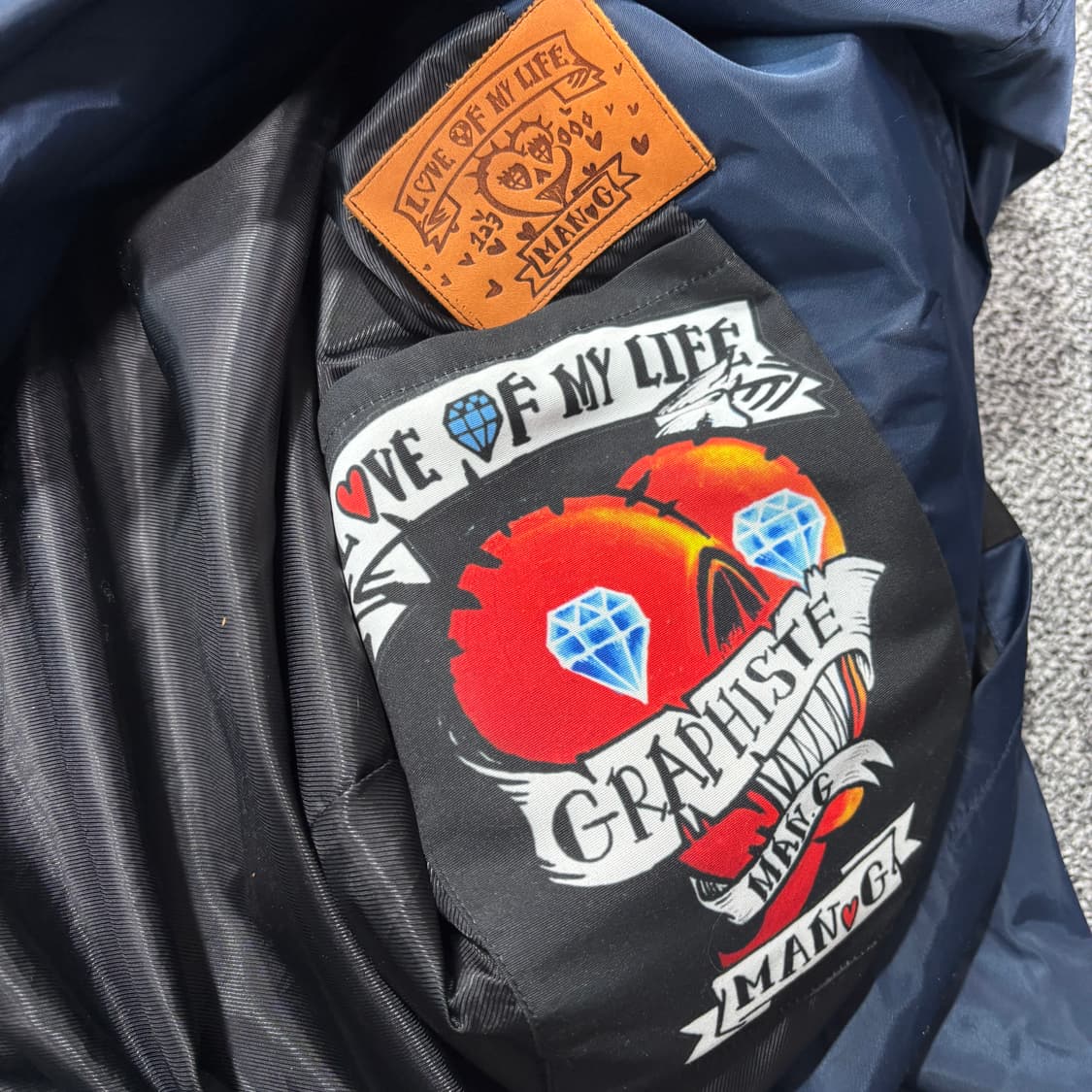 그라피스트 만지 MAN.G 바람막이 야상 점퍼 네이비 (F) 상품이미지4