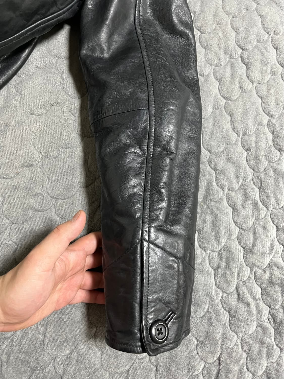 [GAP] old gap 올드갭 레더 카코트 블랙 xxs 상품이미지10