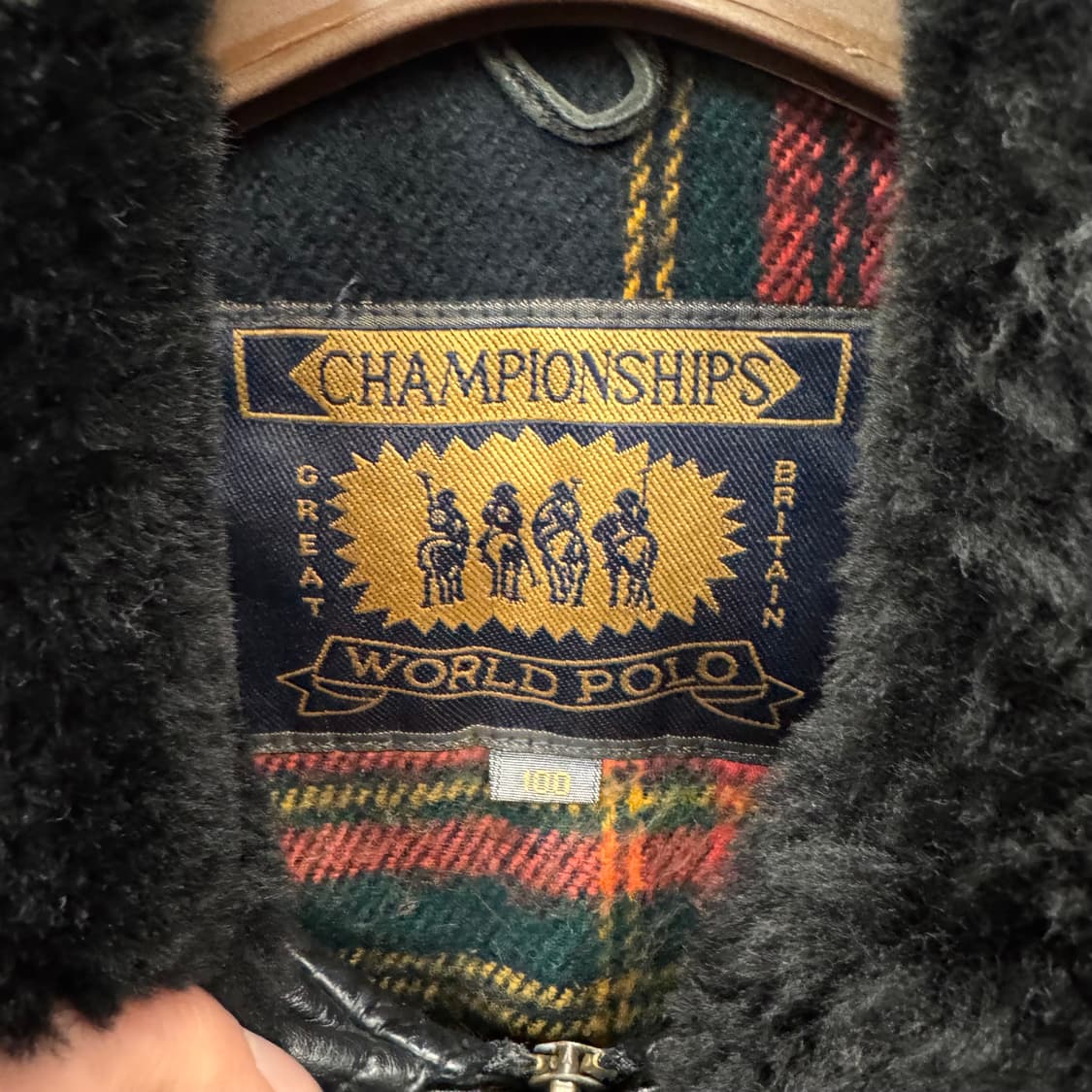 WORLD POLO 빈티지 리얼 레더 퍼카라 자켓 투포켓 포인트 블랙 상품이미지5