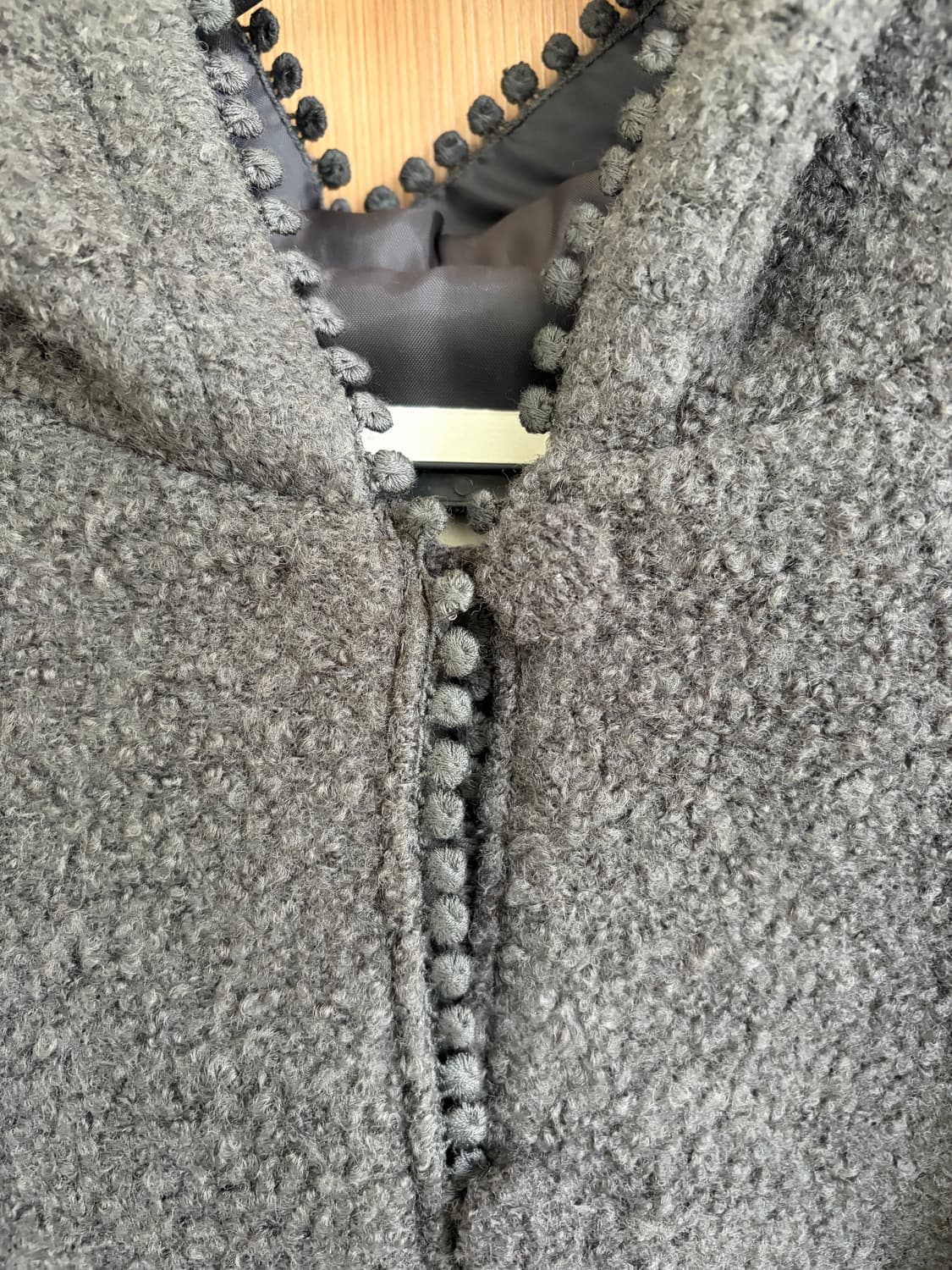 (무료배송)페스토 후디드 부클 가디건 다크 문 상품이미지4