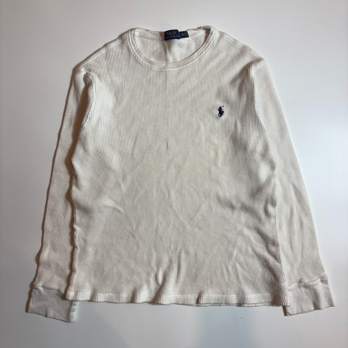 폴로 랄프로렌 아이보리 와플 니트 롱슬리브 상품이미지1