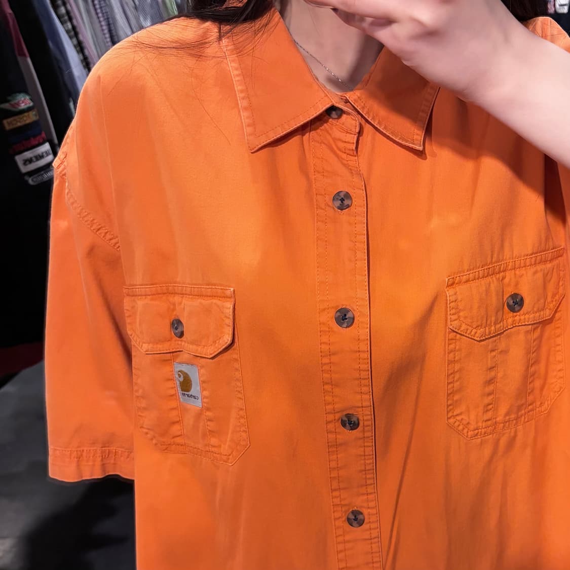 [IM] Carhartt 칼하트 반팔 셔츠 오렌지 상품이미지4