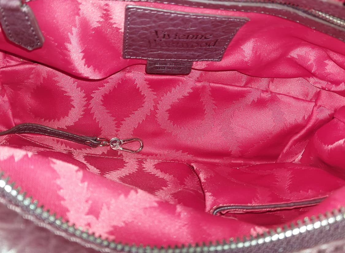 비비안웨스트우드 버건디 레더 토트백 레어템 상품이미지8