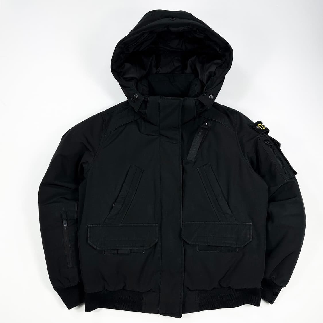 내셔널지오그래픽 와펜 블랙 숏패딩 점퍼 (S) 상품이미지2