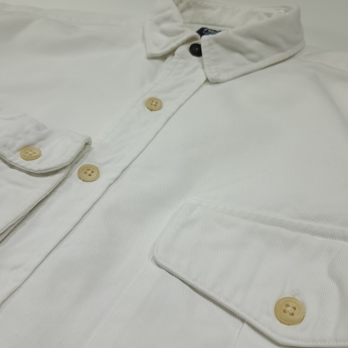 CL582 L 폴로 90s 미국판 코튼 트윌 플랩포켓 화이트 셔츠 남방 상품이미지4