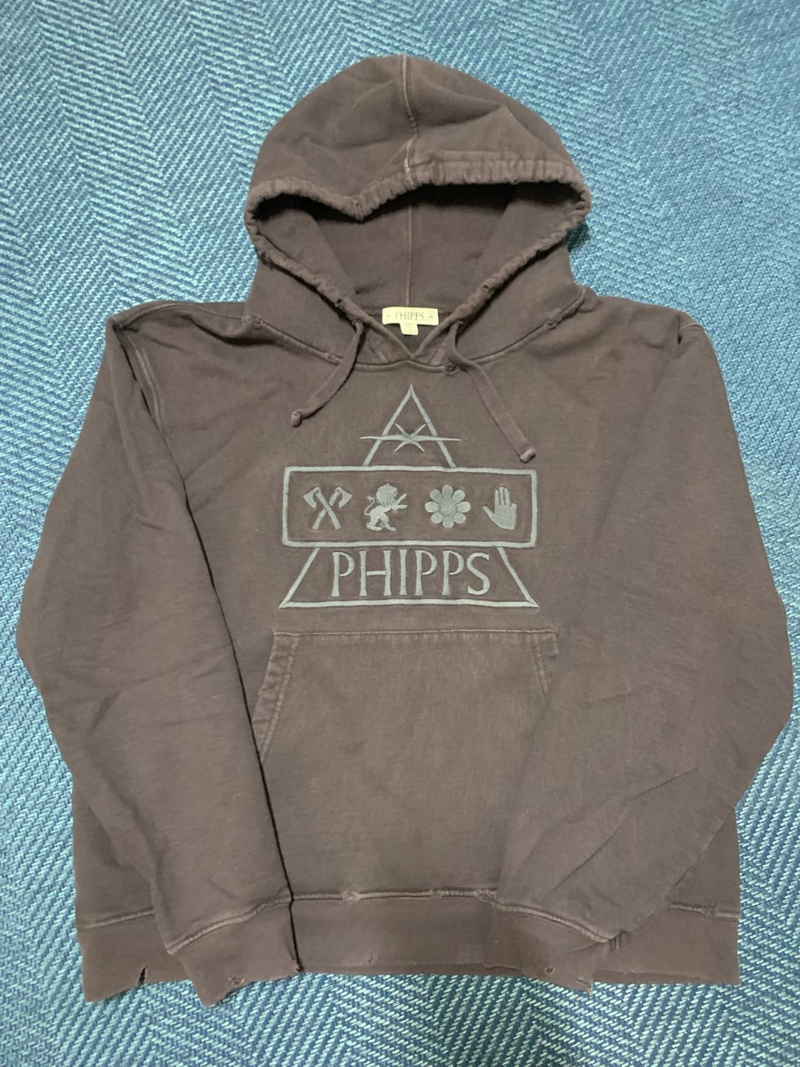Phipps 핍스 로고자수 후드 L 상품이미지2