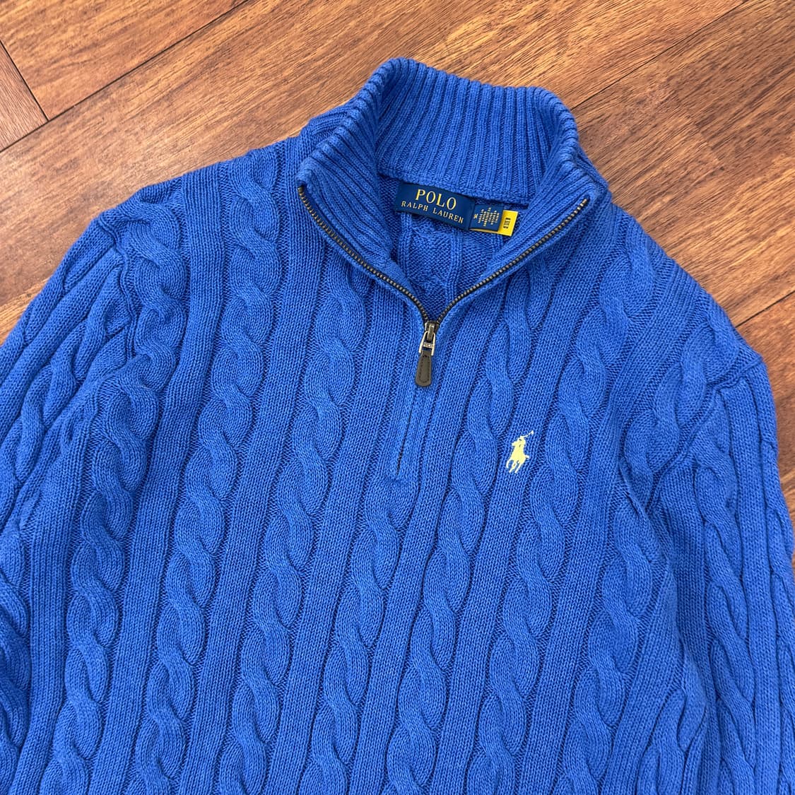 M(100) 폴로 랄프로렌 하프집업 케이블 니트 상품이미지3