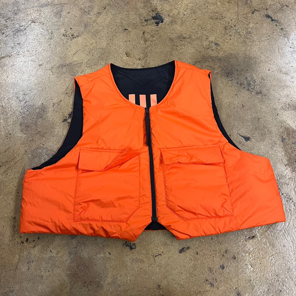 [정품/2XL] 아디다스 오렌지 블랙 패딩 조끼 b17 상품이미지2