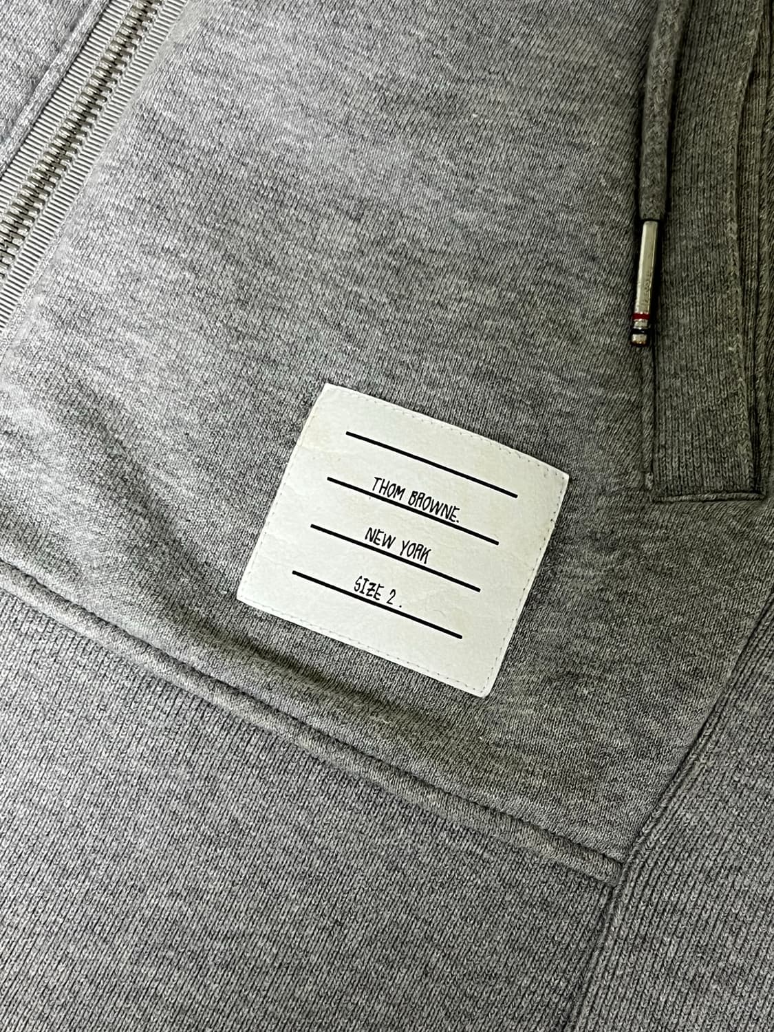 [정품] 2 톰브라운 사선 후드집업 그레이 상품이미지5