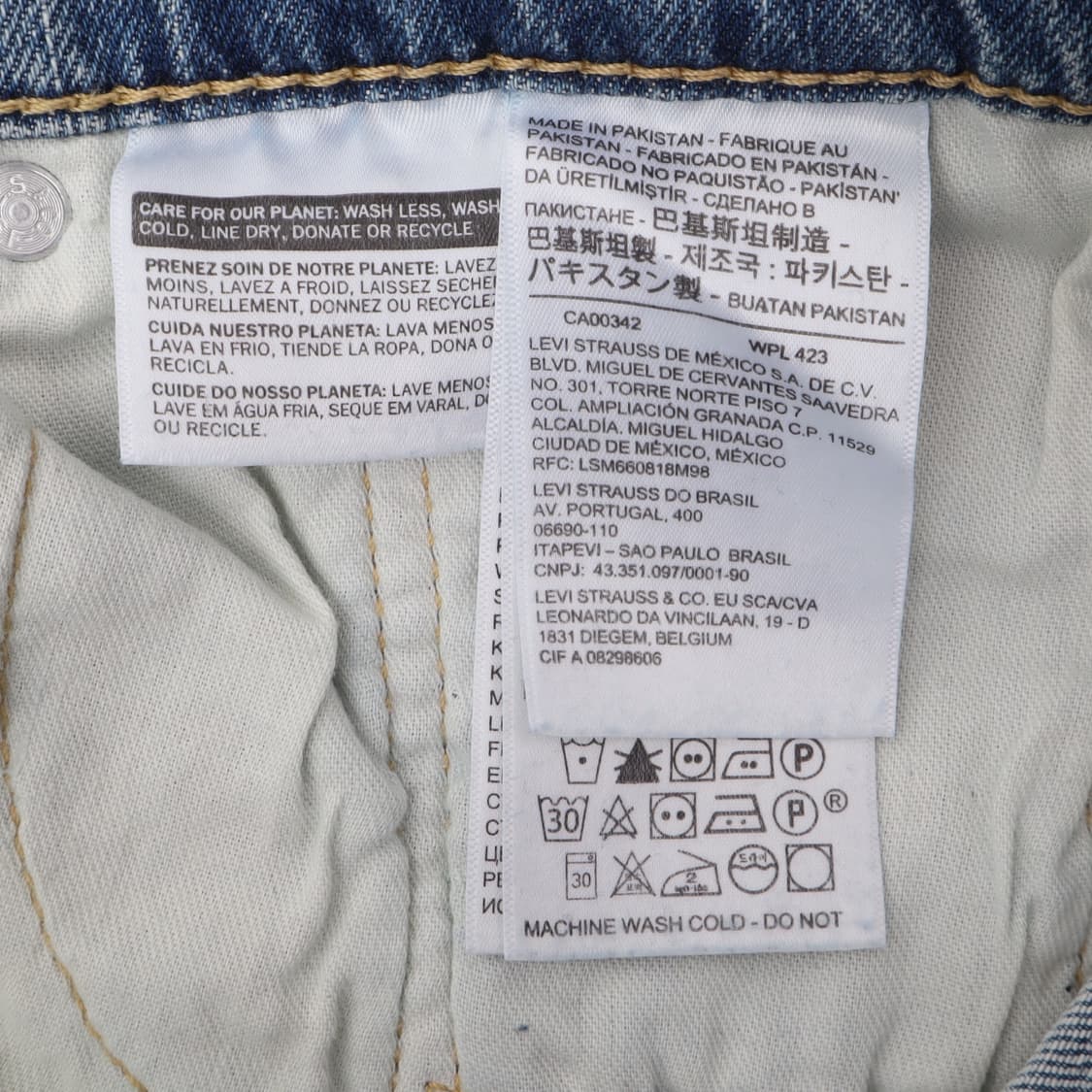 리바이스 502 연청 레귤러 데님팬츠 상품이미지9